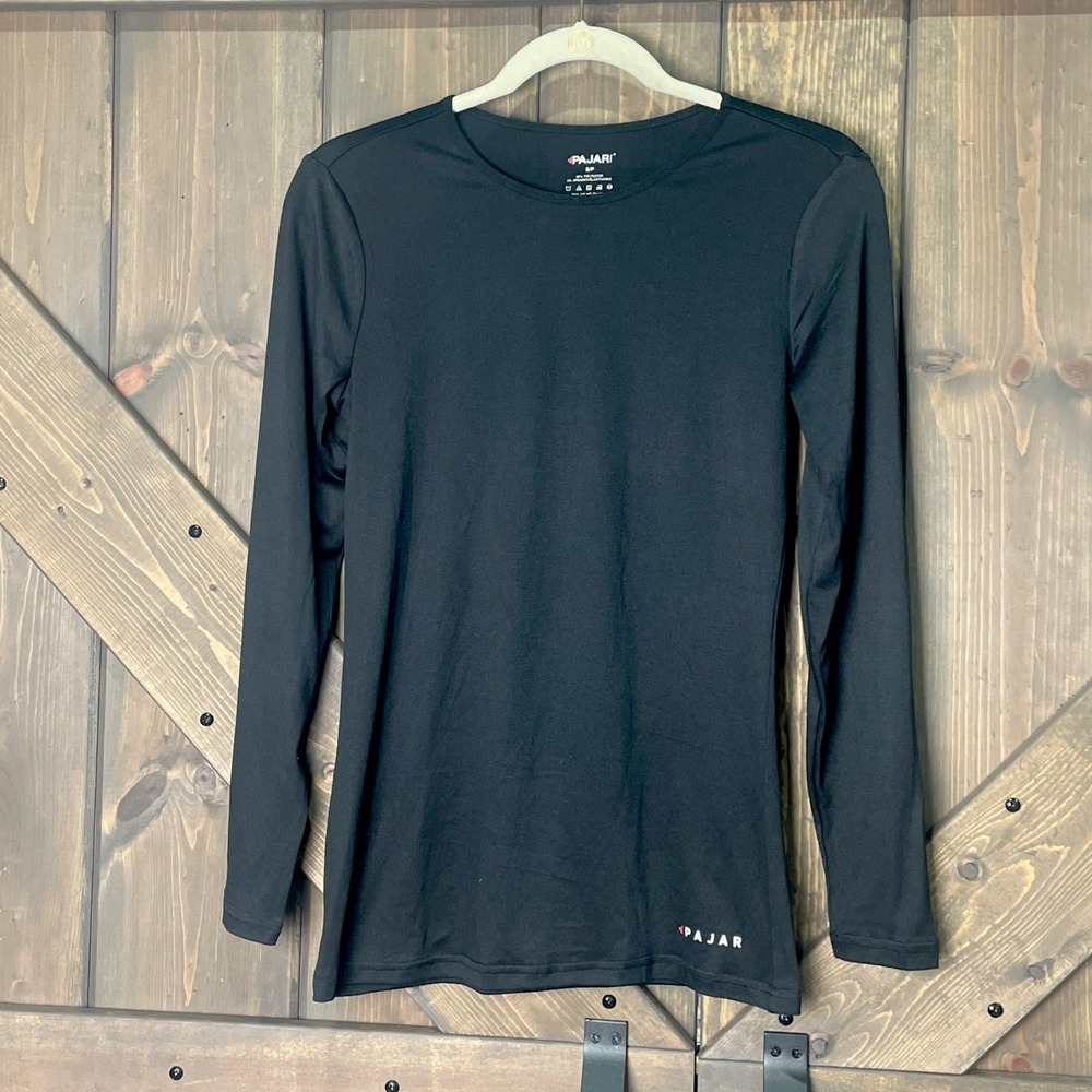 Pajar Canada crew-neck athletic baselayer shirt Black Long Sleeves Men's S/P